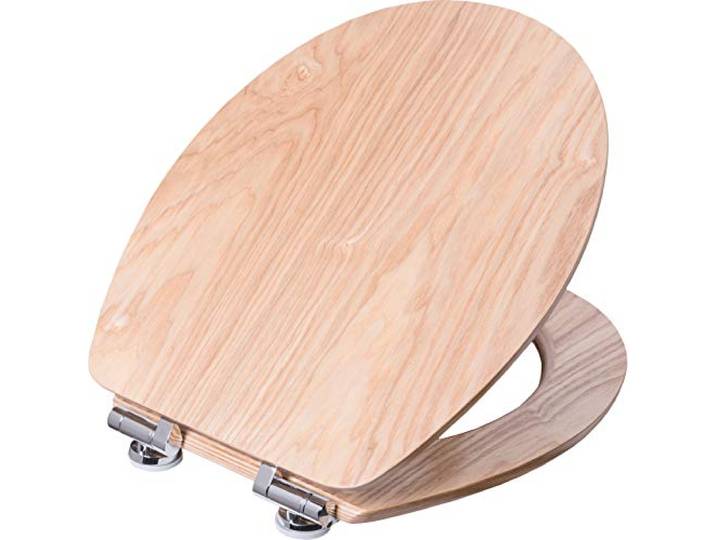 Cornat WC-Sitz Ligna - Hochwertiges Echtholz - Eiche - Absenkautomatik - Komfortables Sitzgefühl - Edle Holz-Optik passt in jedes Badezimmer / Toilettensitz / Klodeckel / KSLIGESC
