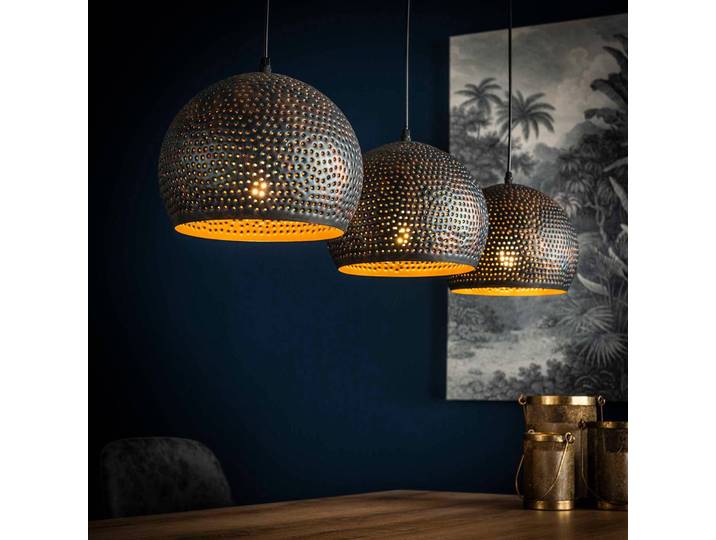 Hanglamp Punchray, dimbaar, zwart, Woon-/ Eetkamer, metaal, hanglamp