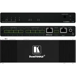 Kramer FC-404NETXL - 4x4 Audio and Dante Mixer, Mischpult, Schwarz