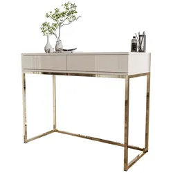 KONSOLE Glamour auf goldchrom Gestell PUSH OPEN
