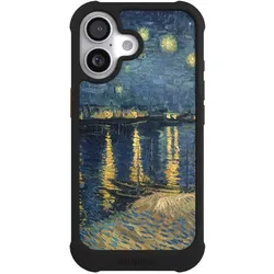 Nivocase Hülle für Apple iPhone 17 Stossfeste Handyhülle NIVOmax Case Schwarz Kunst Malerei (Apple iPhone 17), Smartphone Hülle, Schwarz