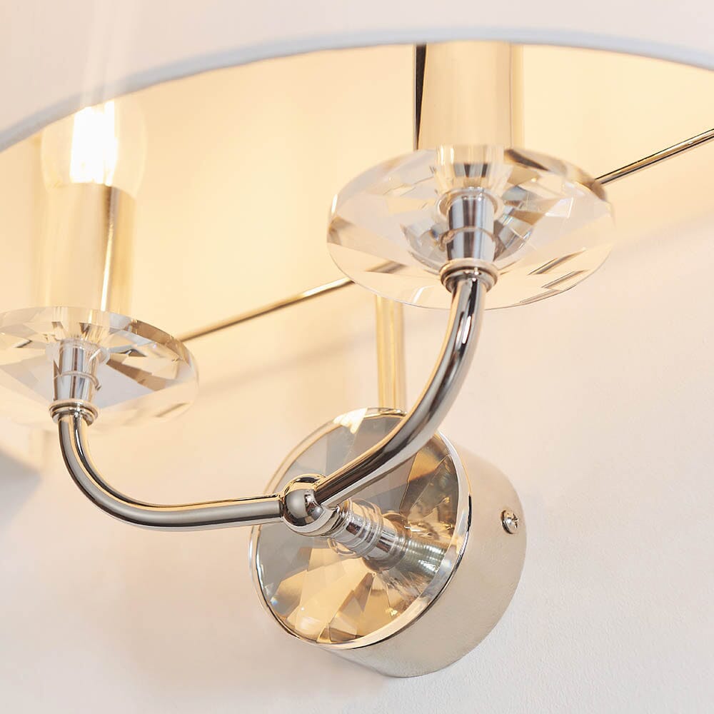 Cindy Silver 2 Light Wall Lamp