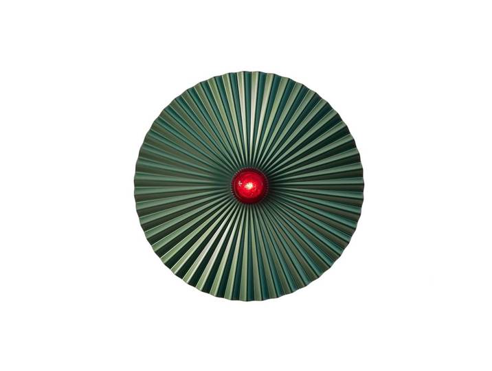 FIRMAMENTO MILANO lamp murale au plafond PLISSÉ ø 30 cm (vert sauge anodisé - Aluminium peint anodisé)