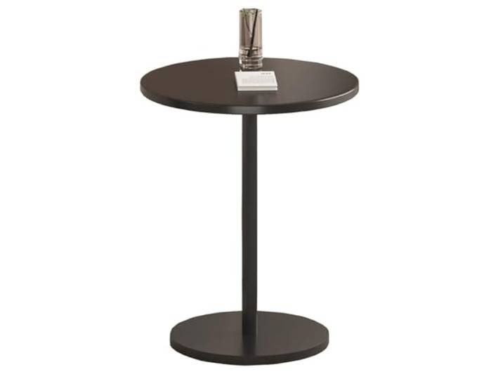 OIFAODAO Runde Tische， Moderner Nachttisch for kleine Räume, Couchtisch for Wohnzimmer(/Black B)