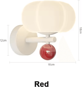Inspire Curations Nordic Pumpkin Shape Wall Lamp wd362 red 3 Colors