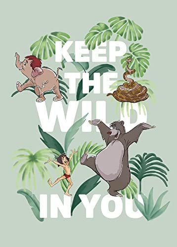 Komar Disney Jungle Book Keep the Wild Poster, Multicolour, 50 x 70 cm