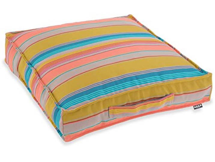 H.O.C.K. Matratzenkissen Outdoor Yucatan (50x50x10cm, Maiz-Salmon)