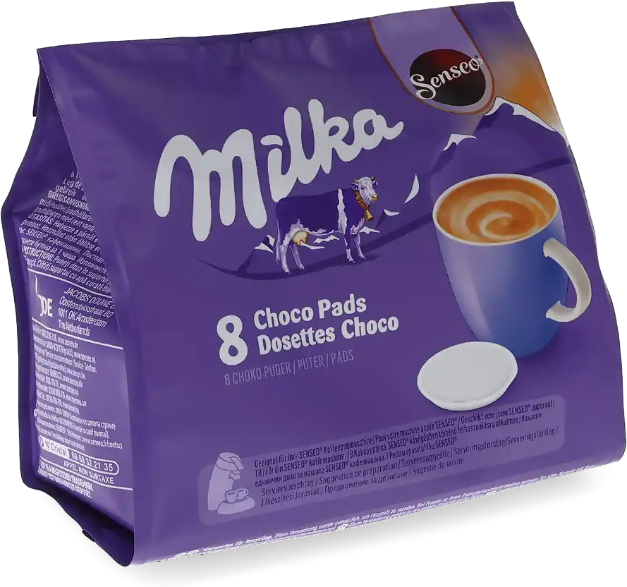 Milka   Chocolademelk - 8 pads voor Senseo