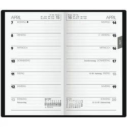 Brunnen Taschenkalender 2027 schwarz, 8.7x15.3x1.2 cm