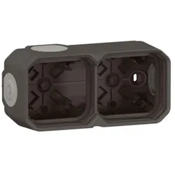 LegrandPlexo New 2-fach Gehäuse horizontal und vertikal, anthrazit