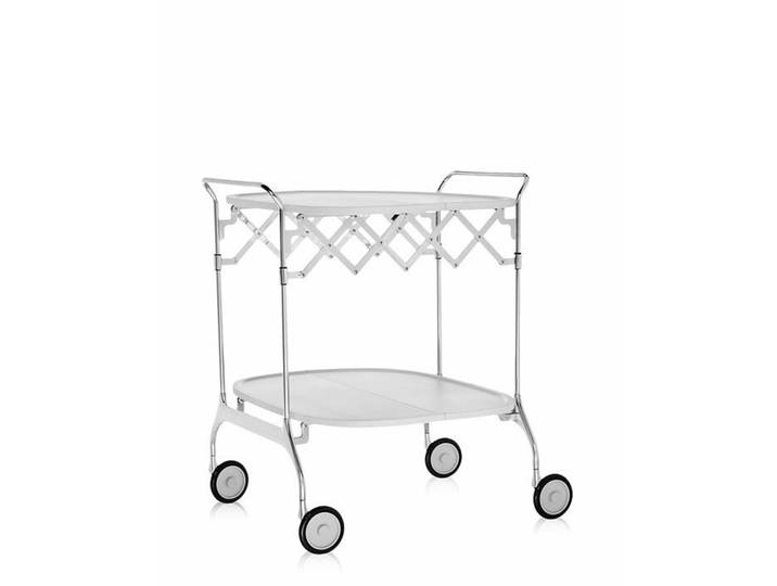 Kartell Küchen-Wagen Gastone silber, Designer Antonio Citterio, 68/23x70x62 cm