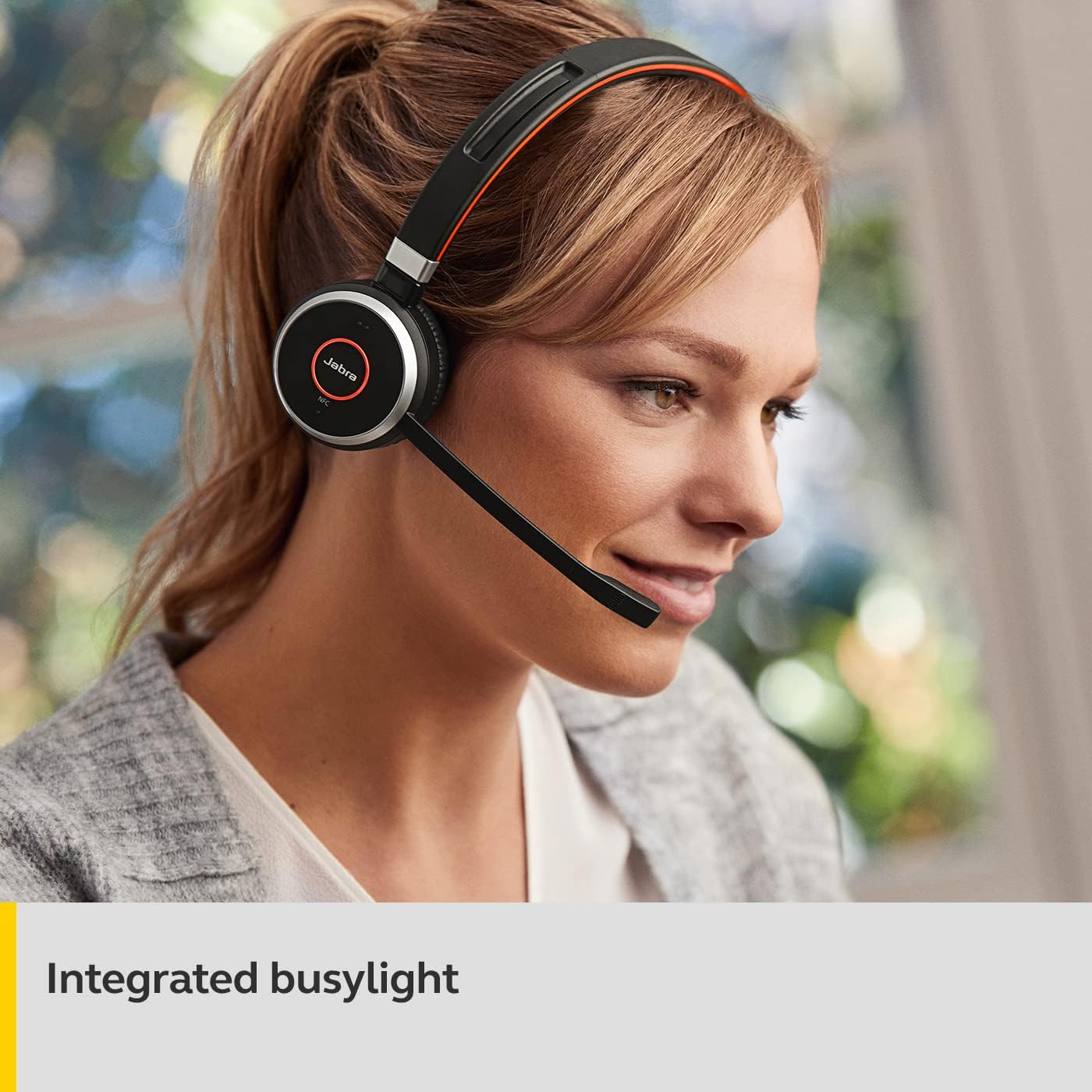 Jabra Evolve 65 Wireless Stereo On-Ear Headset – Microsoft Teams Certified with Charging Stand & USB Bluetooth Adapter – Black