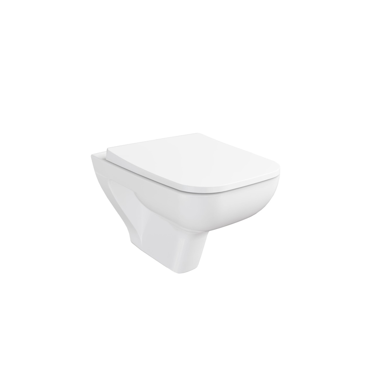 VitrA New S20 Square Tiefspüler-Wand-WC Compact spülrandlos Smooth Weiß Hochglanz,7692L003-0075 7692L003-0075