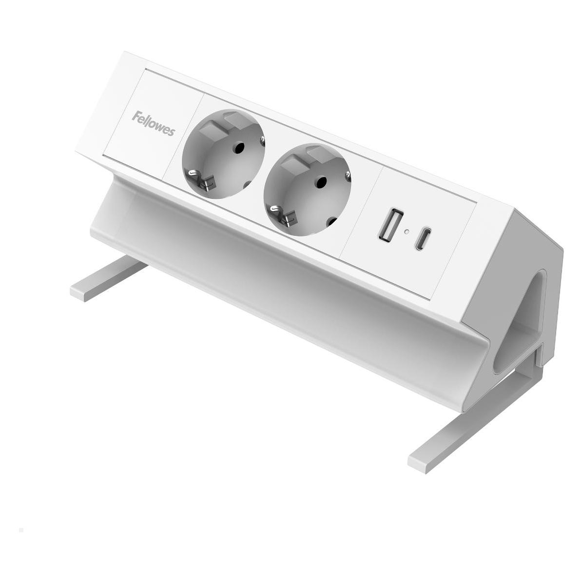 Fellowes Power Desk Up 2.0 Tischsteckdose mit 2x Steckdose, 1x USB-A/C Charger (... (2x) (70628508)