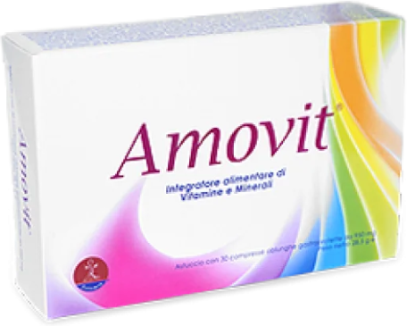 ZETEMIA Srl Amovit Integratore Alimentare, 30 Compresse - Supporto Energetico e Antiossidante