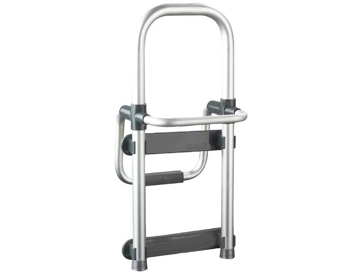 Badewannen-Einstiegshilfe WENKO Secura , grau (anthrazit), B:23cm L:24,5cm, Aluminium, Kunststoff, Haltegriffe, Badewannen-Einstiegshilfe, belastbar bis 120 kg