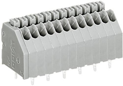 WAGO 250-408 Federkraftklemmblock 0.50mm² Polzahl 8 Grau