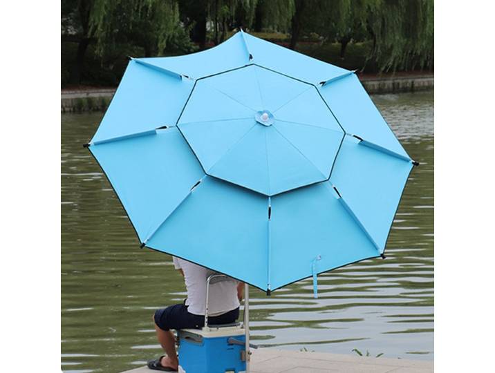 Grand parapluie de pêche réglable, imperméable, noir, équipement de pêche, pare-soleil, protection solaire, pluie, parapluie de plage