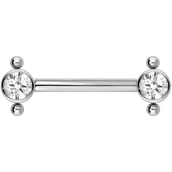 Titan Barbell mit Push Fit KRISTALL + 2 KUGELN