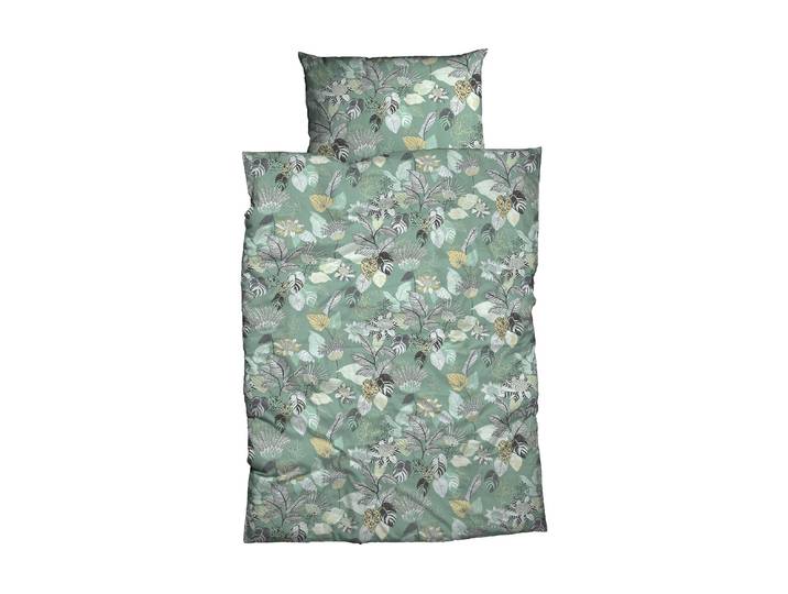 Kissenbezug NOBILIUM Monica 65 x 100 cm , grün, B:65cm L:100cm, Satin, Obermaterial: 100% Baumwolle, Kissenbezüge, Kissenbezug, Baumwoll-Bettwäsche in Satin-Optik