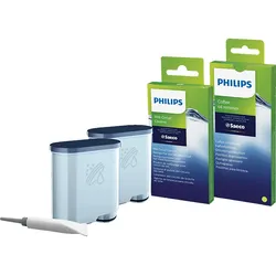 PHILIPS CA6707/10 AquaClean für alle Philips/Saeco Kaffeevollautomaten mit AquaClean-Aufkleber am Wassertank Rund-um Pflege-Set Mehrfarbig