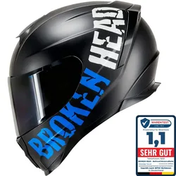 Broken Head Integralhelm BeProud Sport Blau + Schwarzes Visier L (59-60 cm)