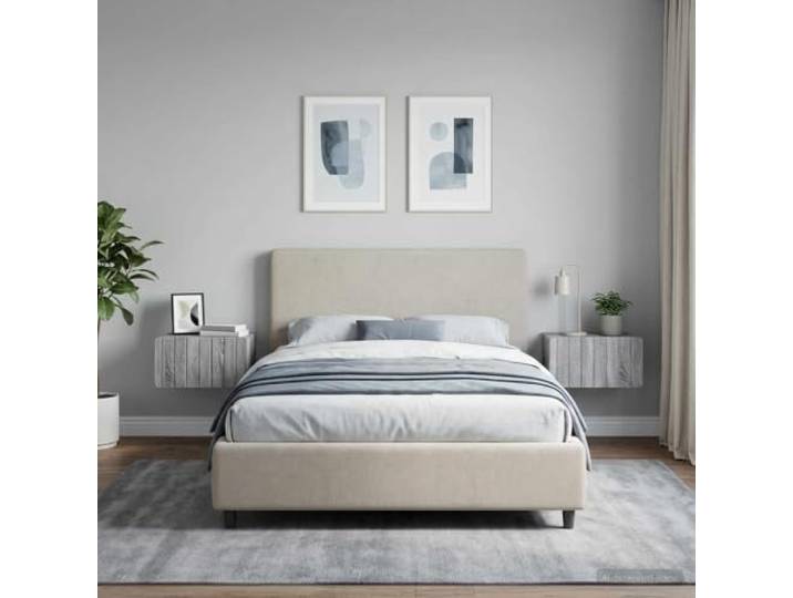 YUTAASU Wandmontierter Nachttisch 2 STK. Graues Sonoma Mit Schublade, Holzwerkstoff, Robust, Platzsparend, Für Schlafzimmer Und Wohnzimmer