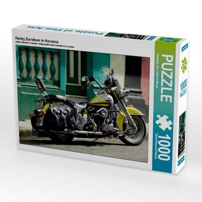 CALVENDO Puzzle Harley Davidson in Havanna | 1000 Teile Lege-Größe 64x48cm Foto-Puzzle für glückliche Stunden