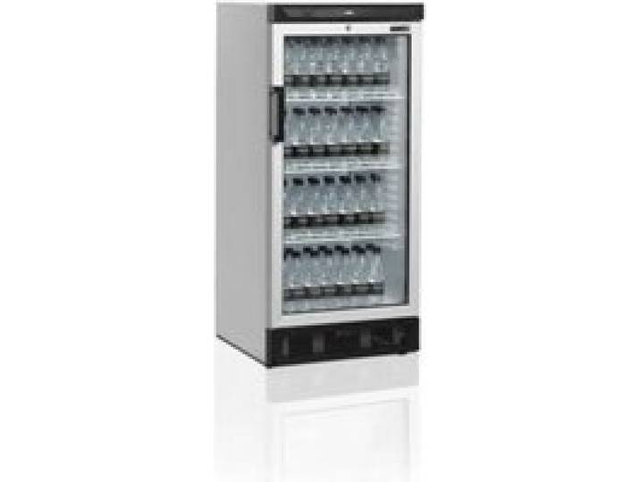 Vitrine réfrigérée à boissons 215 Litres 1 porte vitrée battante blanche sur roulettes 230 W 220 V - MONO