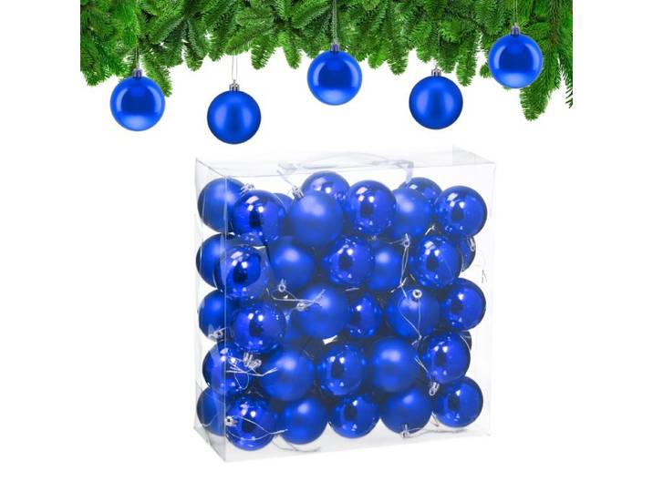 Relaxdays Weihnachtskugeln 50er Set