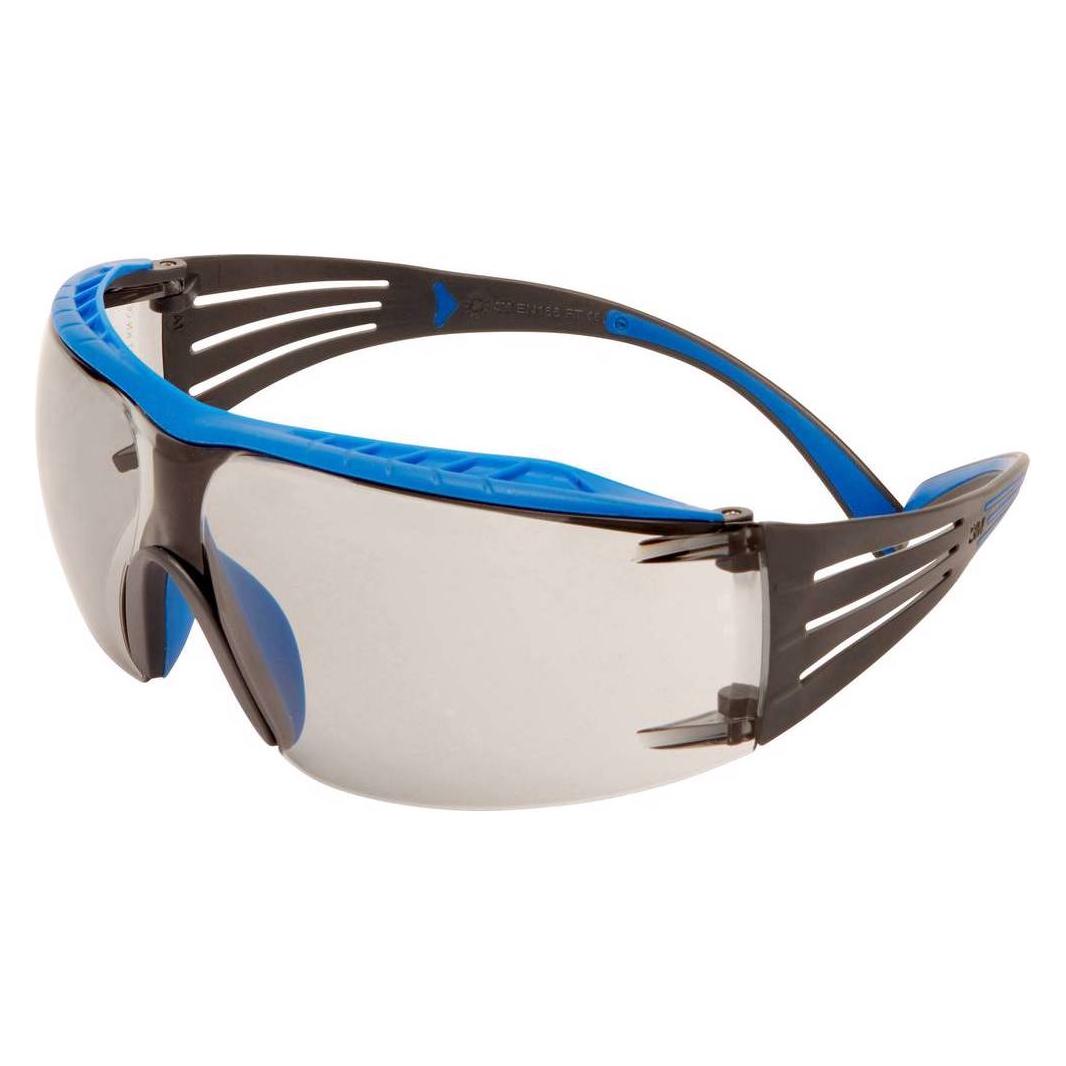 3M SecureFit Schutzbrille integriertem Augenbrauenschutz PC Indoor/OutdoorTönung UV SGAF (SF407XSGAF-BLU)