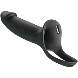 Pretty Love, Dildo, - Landon Black Vibrating Strap-On