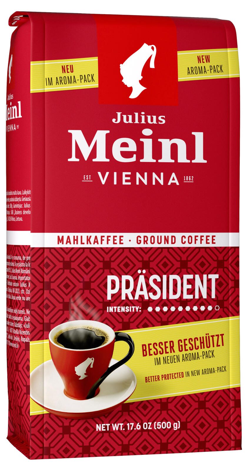 Julius Meinl Vienna Präsident Kaffee, gemahlen 500,0 g 98735