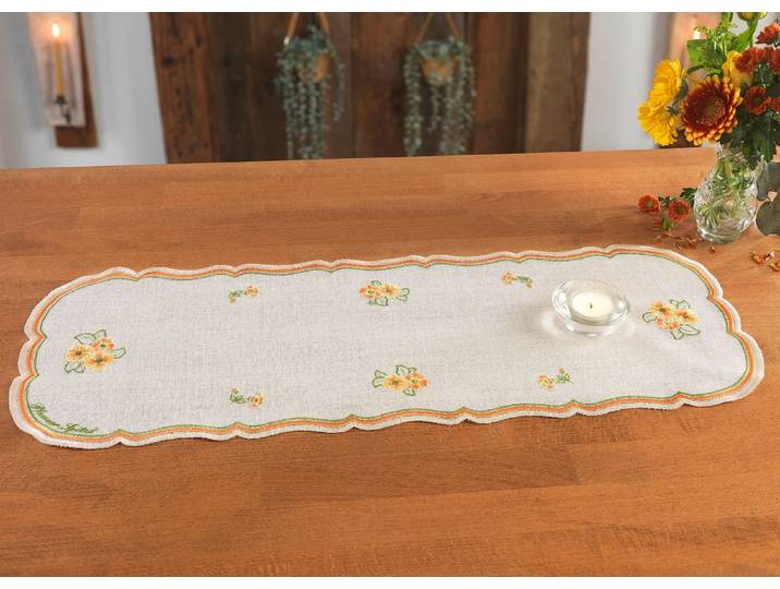 Hochwertige Tisch- und Raumdekoration, Natur, Größe 200 (Tischband, 26/ 70 cm)