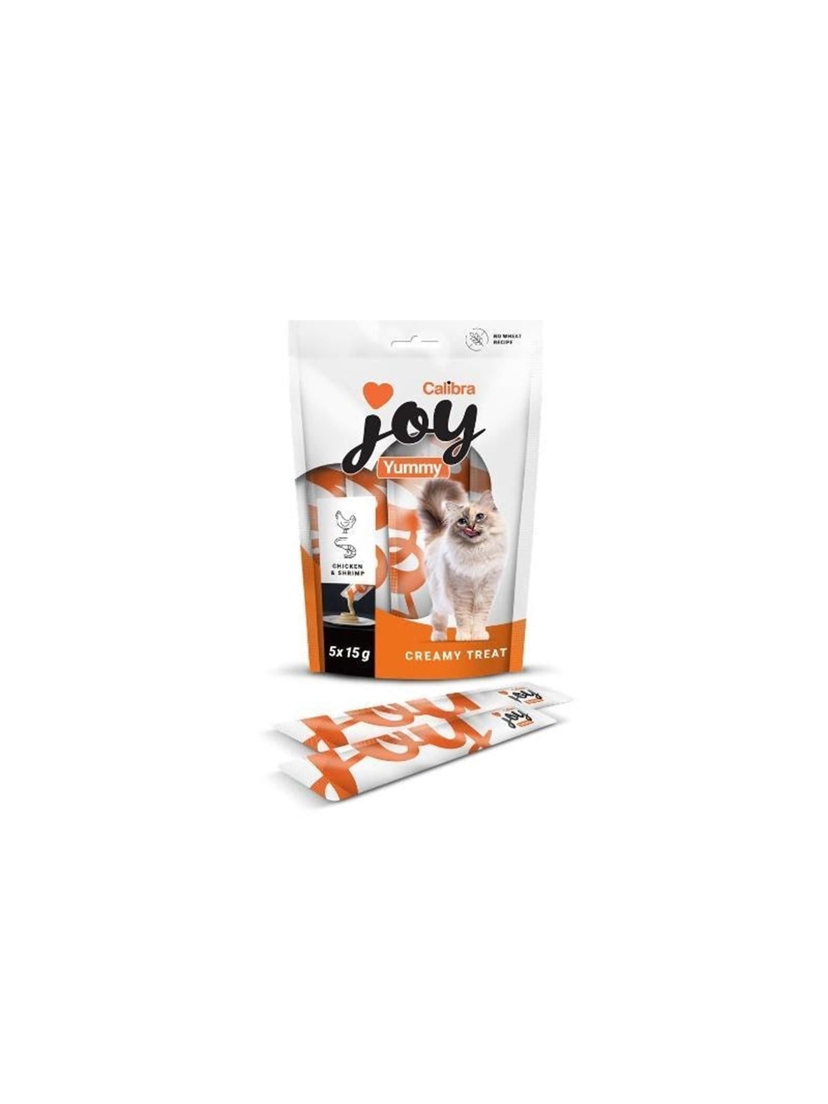 Calibra Joy Cat Yummy Hähnchen & Garnelen-Snack 5 x 15 g, 15 pk