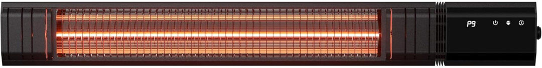 Hobbylane 2500W Wall-Mounted Carbon Fibre Infrared Patio Heater   Aluminium Housing, Adjustable Output for Garden & Terrace – Weatherproof Outdoor/Indoor Heatin 16cm H X 16cm W X 88cm D
