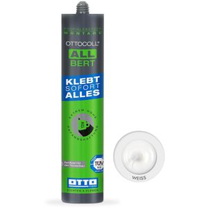 Otto-Chemie Montagekleber Ottocoll Allbert, 290ml, weiß, Konstruktionskleber, extra stark, flexibel, schnellhaftend