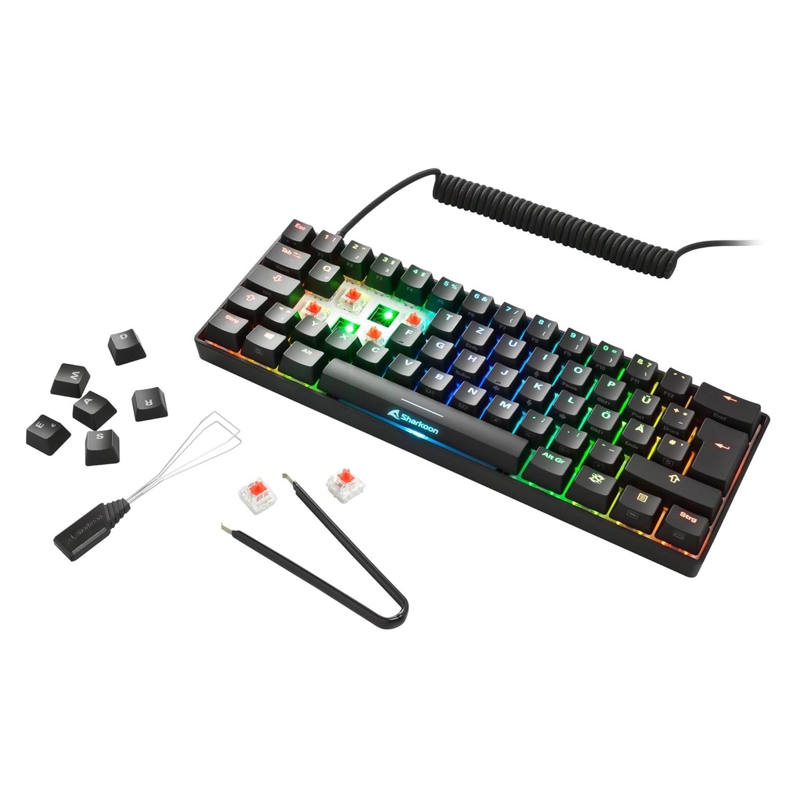 Sharkoon Tastatur Skiller SGK50S4 Gaming schwarz/braun (DE, Kabelgebunden) (4044951033768)