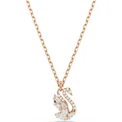 Swarovski  Swan Anhänger Verschiedene Schliffe, Schwan, Weiß, Roségold-Legierungsschicht