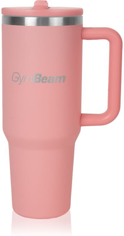 GymBeam Thermo Tumbler gobelet en acier inoxydable avec paille teinte/couleur Pink 1 pcs