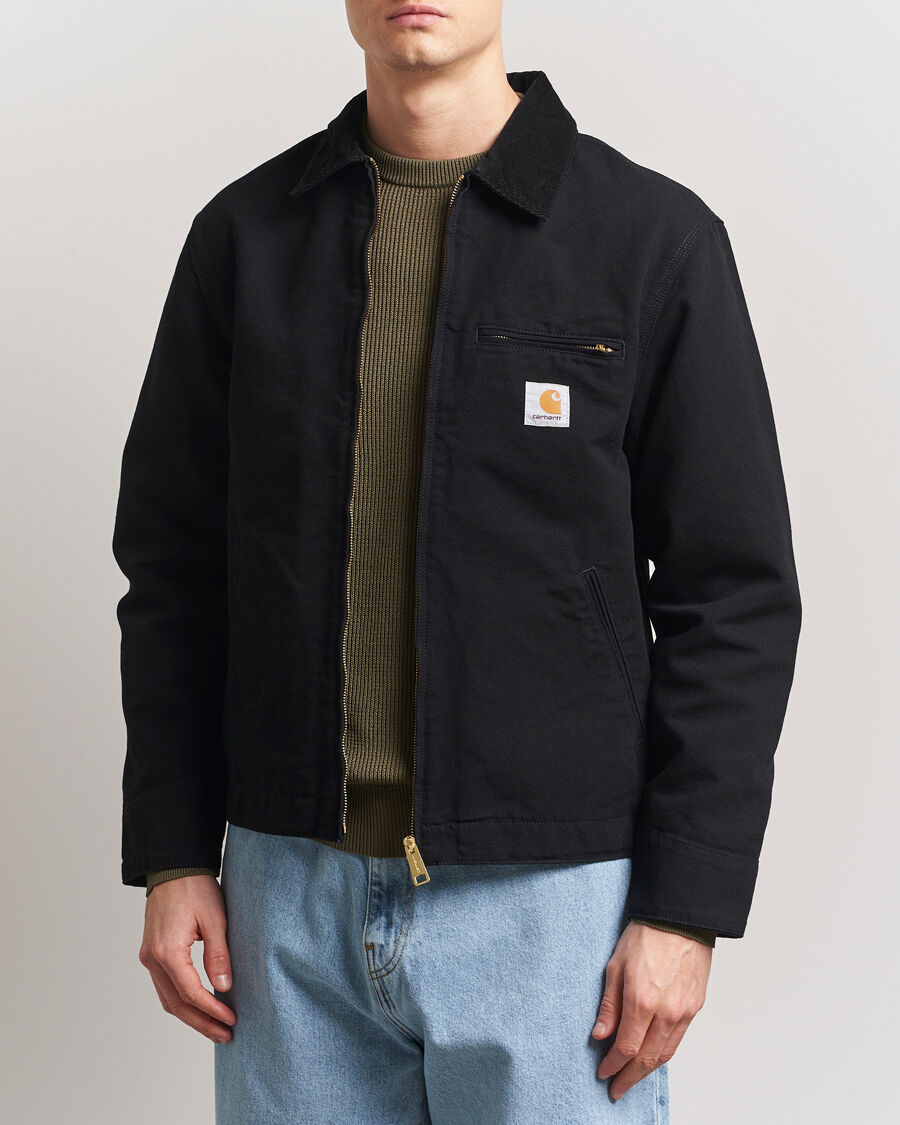 Carhartt WIP Detroit Jacket Dearborn Canvas Black men XL Sort