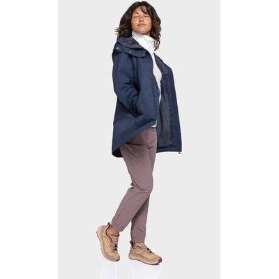 Parka SCHÖFFEL "Parka Style Bohorok WMS", Damen, Gr. 38, blau (8820, blau), Oberstoff: 100% Polyester. (Membran: Thermoplastisches Polyurethan). Futter: 100% Polyester, relaxed fit, hoch geschlossener Ausschnitt, Jacken Parka