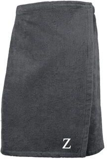 Authentic Hotel and Spa Authentic Turkish Cotton Terry Grey Monogrammed Spa and Shower Towel Wrap