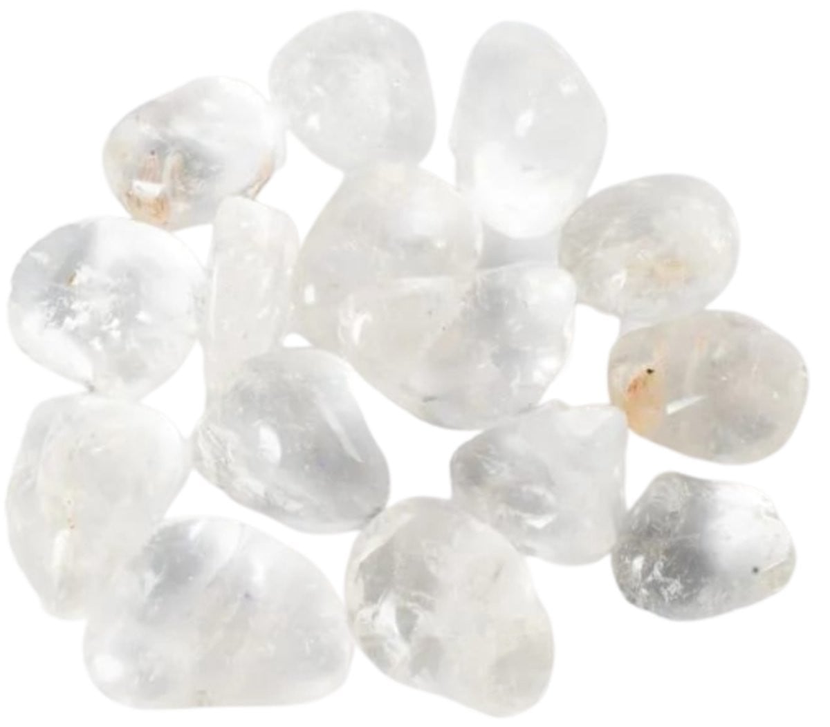Set van 3 natuurlijke Bergkristal trommelstenen