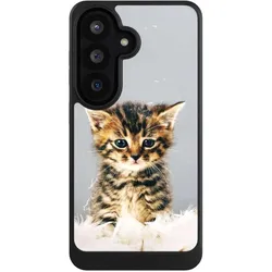 Nivocase Hülle für Samsung Galaxy S26 Handyhülle NIVOcore Case Schwarz Feder Haustier Katze (Samsung Galaxy S26), Smartphone Hülle, Schwarz