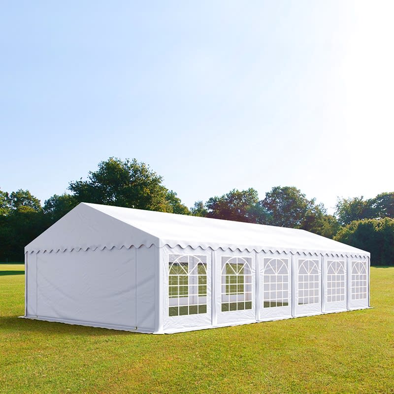 TOOLPORT 6x12m Partyzelt, PVC-Plane, weiß - (6178)