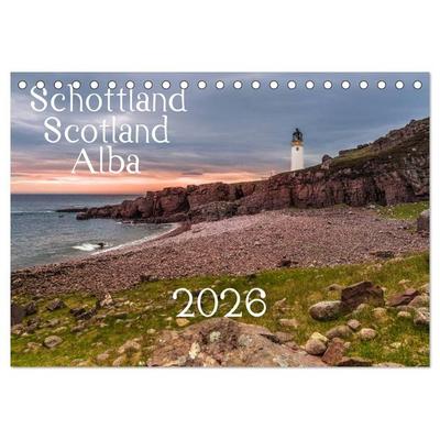 Schottland - Scotland - Alba (Tischkalender 2026 DIN A5 quer), CALVENDO Monatskalender
