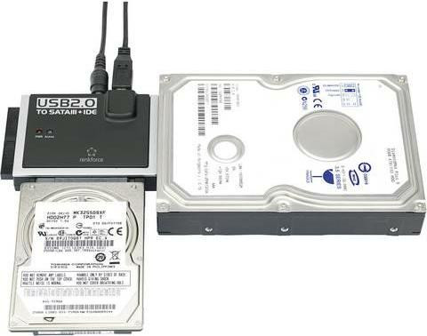 Renkforce HDD-adapter met USB 2.0 A-connector, 40-polige IDE, 44-polige IDE en 7+15-polige SATA-combinatieconnector