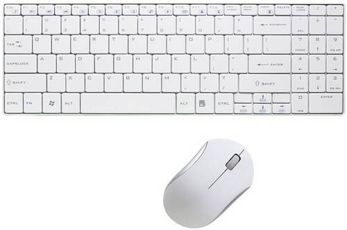LogiLink ID0109 Funk Tastatur, Maus-Set Deutsch, QWERTZ Weiß