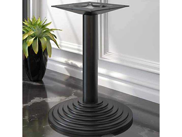 GGMMÖBEL Pyramide Tischgestell Ø 43 cm Gesamthöhe: 76 cm Schwarz Bistro Esstischgestell